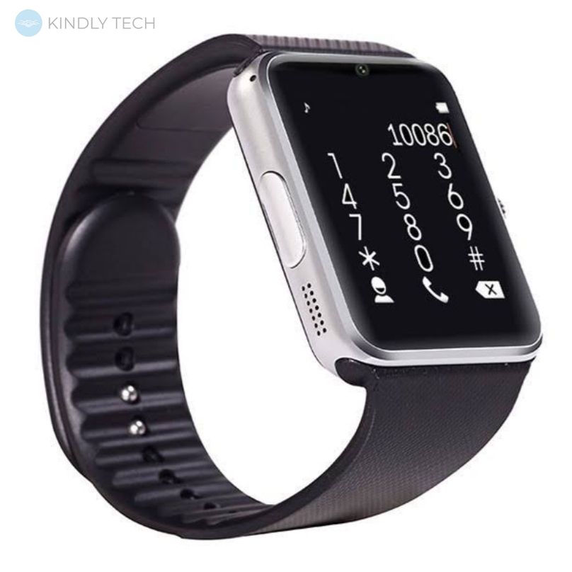 Розумний наручний смарт годинник Smart Watch GT08 з камерою, Silver