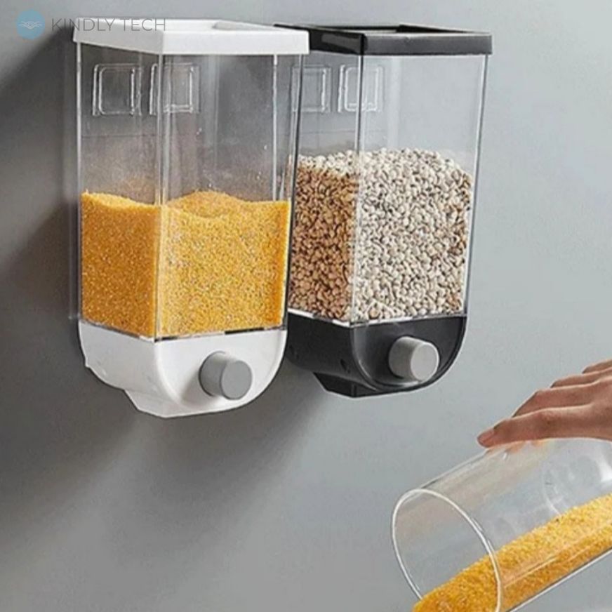 Ємність для зберігання зернових круп, настінний Cereal Dispenser 1 кг
