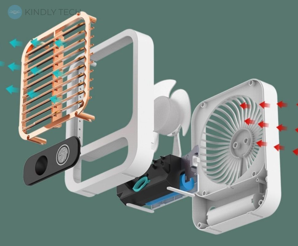 Вентилятор зволожувач повітря акумуляторний портативний Home Comfort 2в1