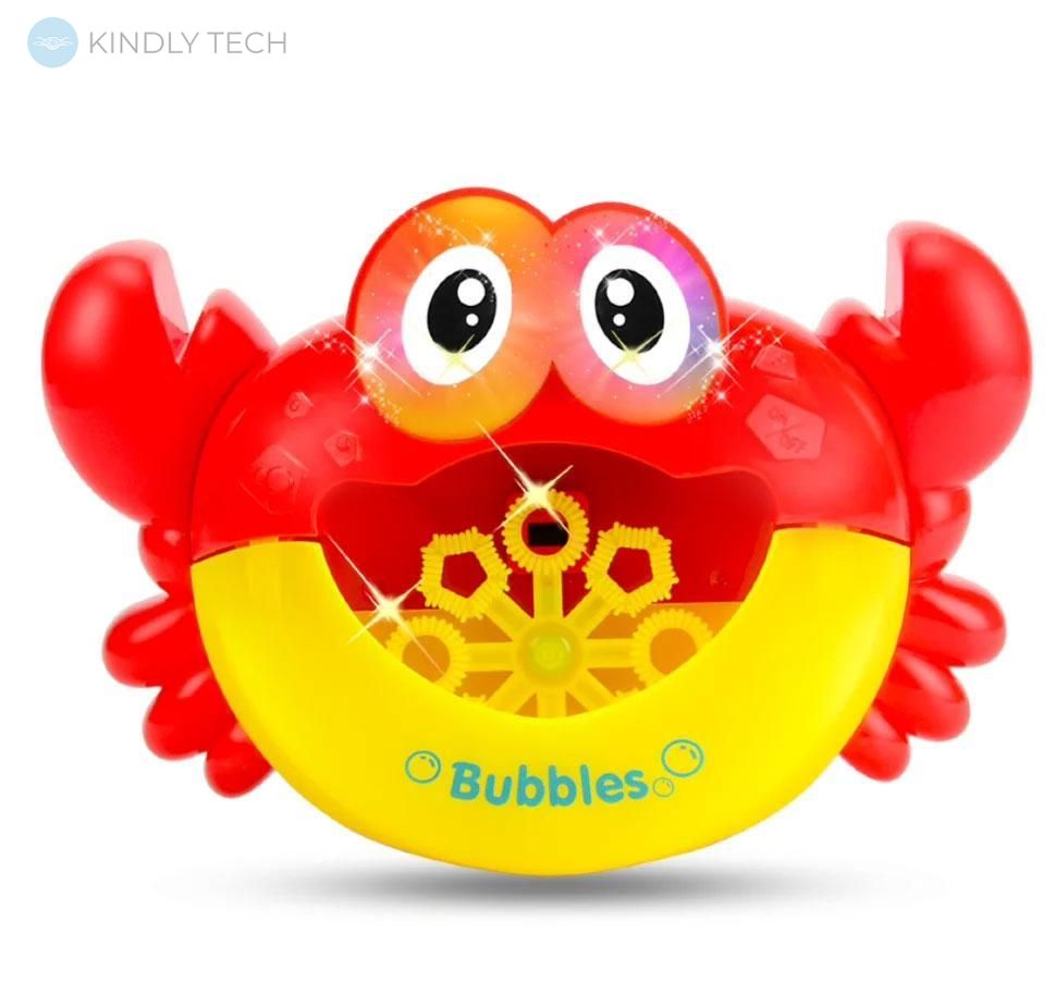 Генератор мыльных пузырей Crab Bubble на батарейках, Красный