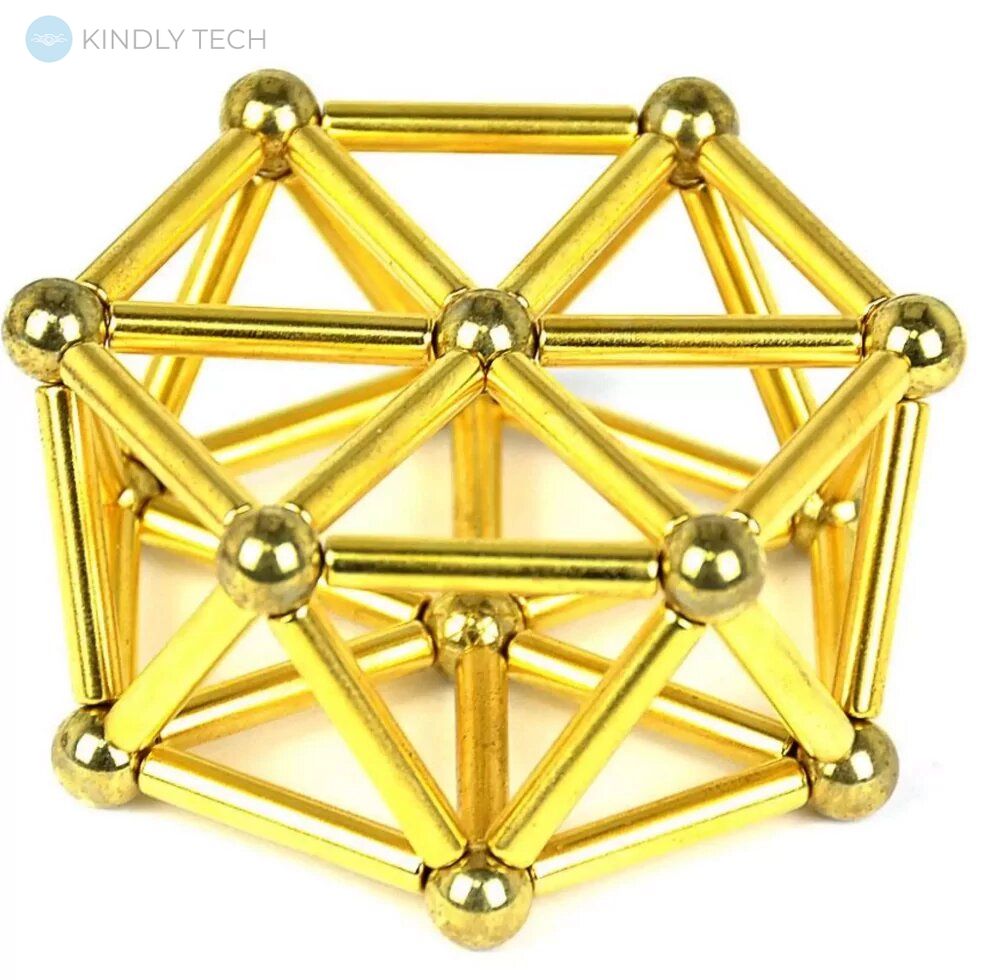 Магнітний конструктор Neocube 36шт. магнітні палички та 26 шт. золоті кульки Gold