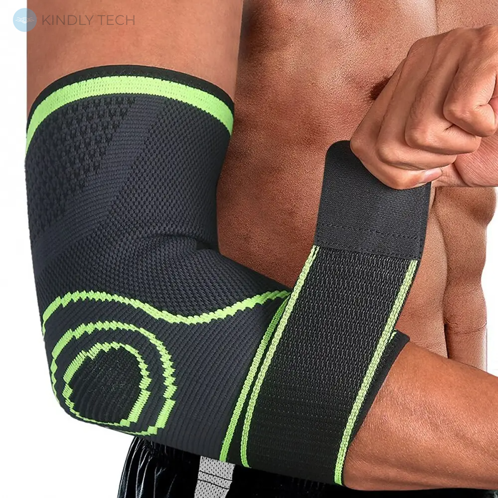 Фиксатор локтевого сустава с фиксирующим ремнем бандаж на локоть Elbow Support М-L