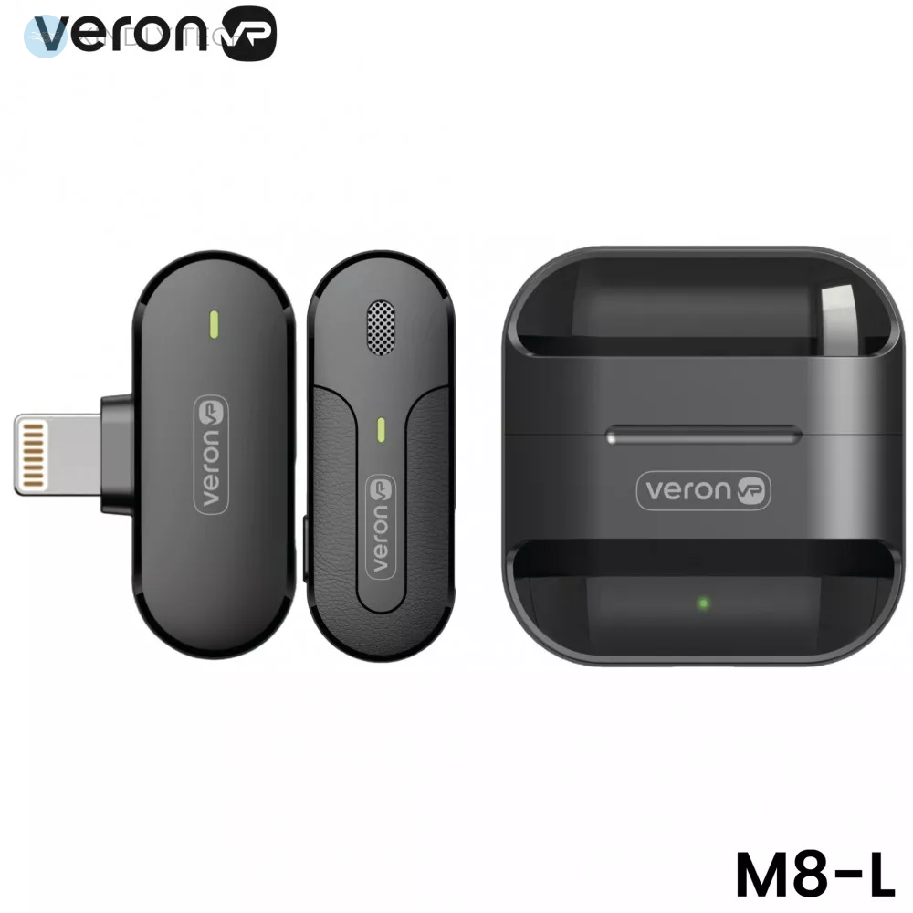 Беспроводной микрофон для телефона с кейсом зарядки Lightning — Veron M8-L