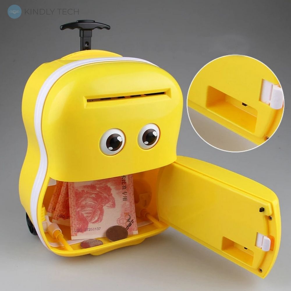 Дитячий сейф-чемодан з висувною ручкою і кодовим замком yellow
