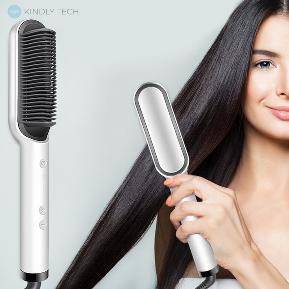 Расческа выпрямитель для волос с турмалиновым покрытием Hair Straightener HQT-909B