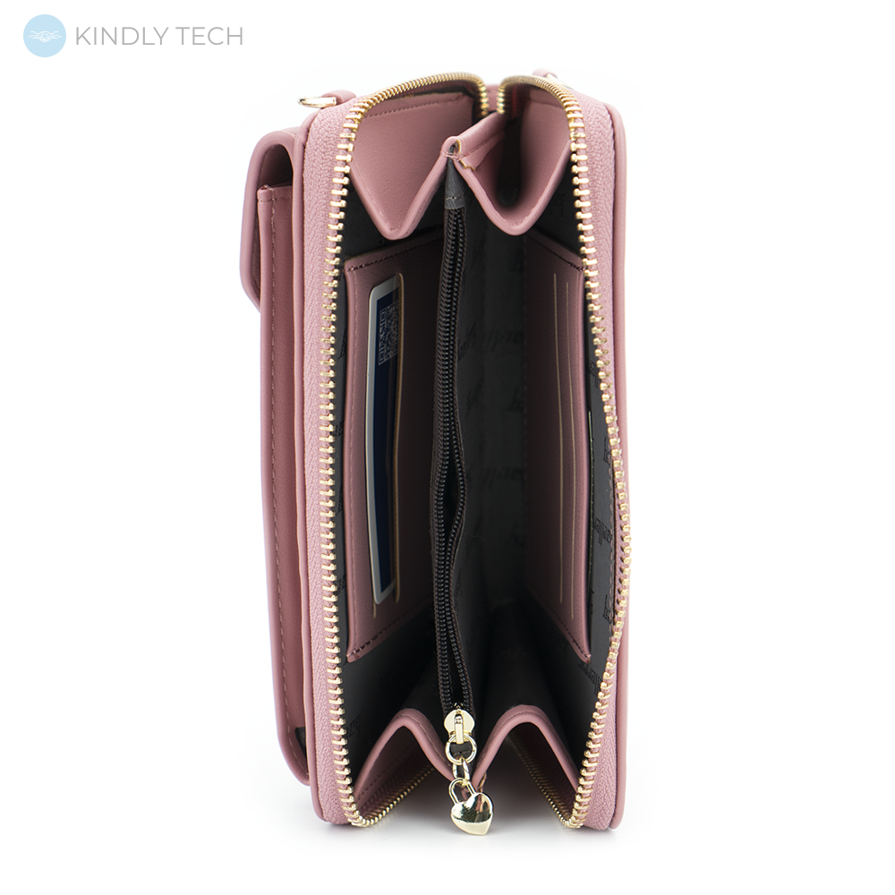 Жіночий гаманець-клатч Wallerry ZL8591 світло-рожевий