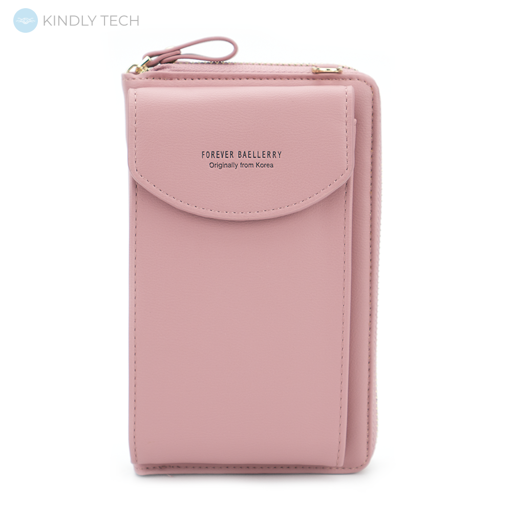 Женский кошелек-клатч Wallerry ZL8591 светло-розовый