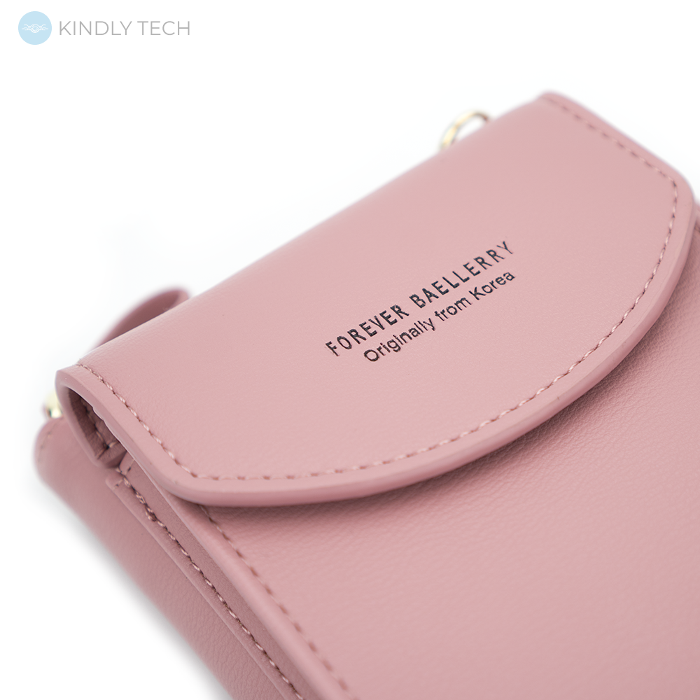 Жіночий гаманець-клатч Wallerry ZL8591 світло-рожевий