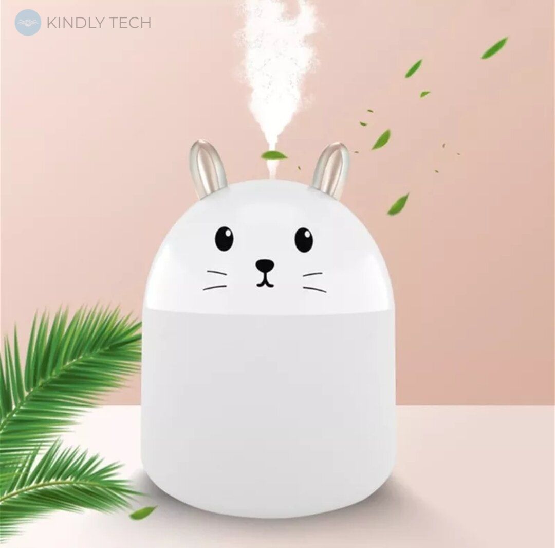 Мини увлажнитель воздуха с подсветкой милый кролик Humidifier, White -  Kindly Tech: Сделай Жизнь Проще