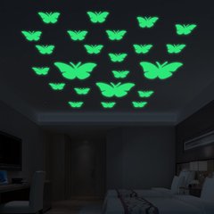 3D флуоресцентные настенные наклейки бабочки