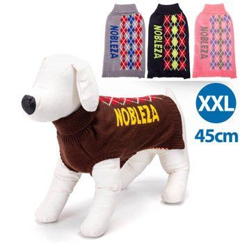Теплий вʼязаний светрик для собаки NOBLEZA, XLL 45 см, в асортименті