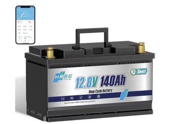 Акумулятор HRBEEnergy LiFePO4 12V 140Ah 1792Wh Smart BMS Bluetooth