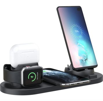 Беспроводная зарядная станция Multi-function charging stand 6 в 1