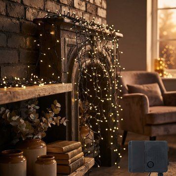 Гирлянда &laquo;Нить&raquo;, 300 LED, 30 м, тёплое белое свечение, чёрный провод