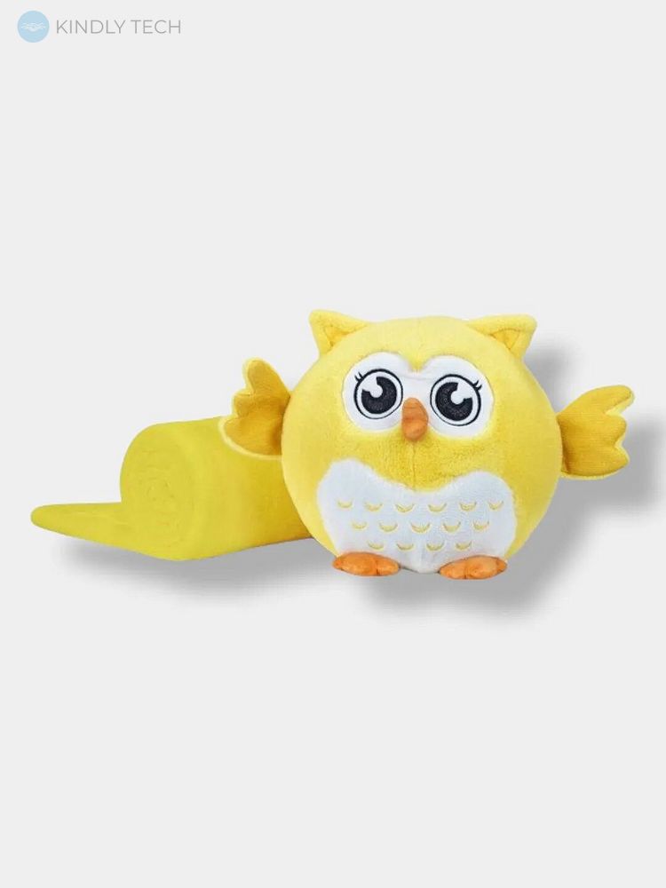 Іграшка-подушка-плед Сова 3в1 yellow