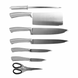 Набор ножей из нержавеющей стали на подставке (8 предметов) Maestro MR-1412