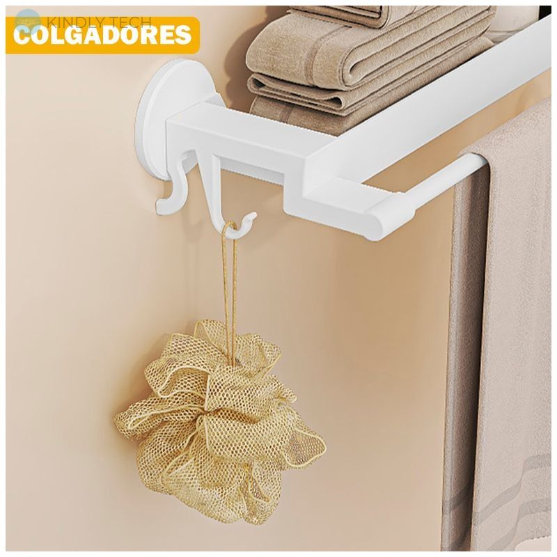 Настенная вешалка для полотенец в ванной комнате Simple Towel Rack YH6614, Белая
