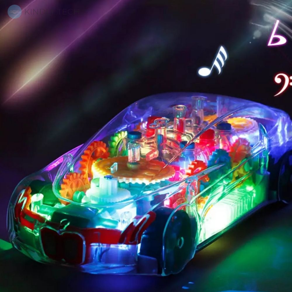 Интерактивная электрическая машинка с прозрачным корпусом и музыкальной LED подсветкой Concept Racing