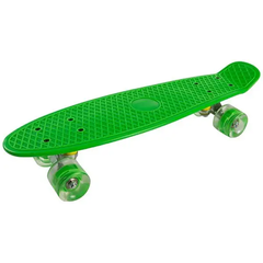 Скейт Пенні Борд (Penny Board 101) з сяючими колесами, Зелений