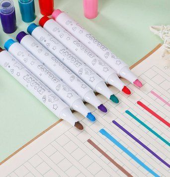 Яркие акварельные маркеры AND 638-12, 12 шт Water color pen