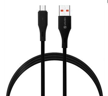 Кабель Micro USB Veron X82 2.4A з силіконовим покриттям, довжина 1 м, чорного кольору