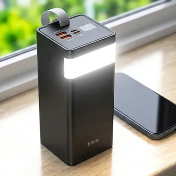 Повербанк Hoco J89A Powermaster 60000 mAh з дисплеєм та ліхтариком,Чорний