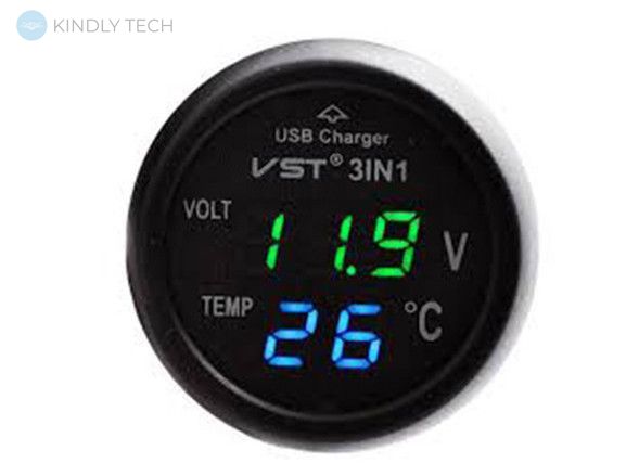 Часы автомобильные в прикуриватель VST 706-4