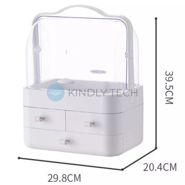 Організатор для косметики 4 секції великий YM206-2 Three Drawers, Білий
