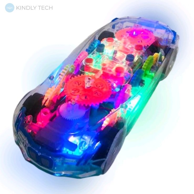 Интерактивная электрическая машинка с прозрачным корпусом и музыкальной LED подсветкой Concept Racing