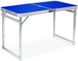Усиленный раскладной стол чемодан Folding Table для пикника со стульями 120х60х70/55 Синий