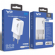 Мережевий зарядний пристрій 2.4A 2U | Micro Cable (1m) - Veron AC62M