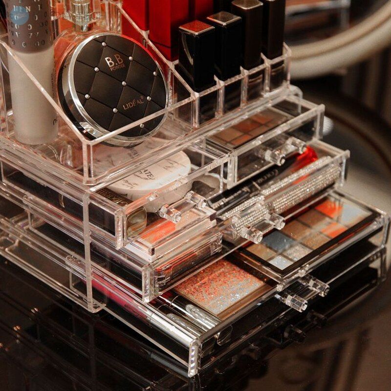 Настольный акриловый органайзер для косметики Cosmetic Storage Box 4 ящика