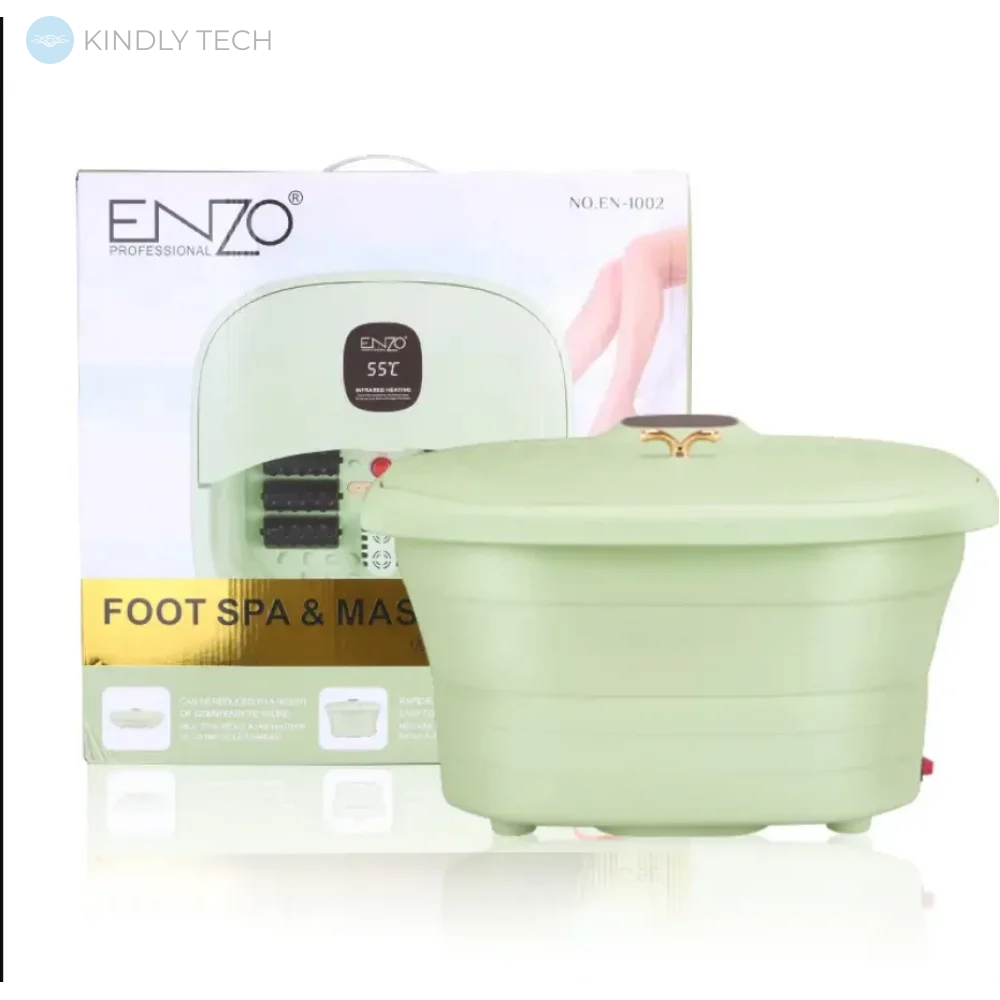 Массажная ванночка для ног Foot Spa & Massager ENZO EN-1002, Зеленая