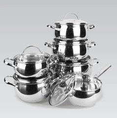 Набор посуды Maestro MR-3501-12 (12 предметов) из нержавеющей стали