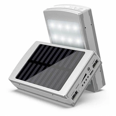 Power Bank 50000 mAh с солнечной батареей и Led панелью silver
