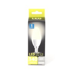 Светодиодная лампа, свеча E14 4 Вт = 30 Вт 340 люмен 4000 К нейтральный белый угол 220° длина 100 мм