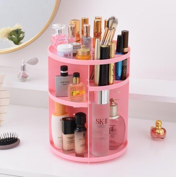 Органайзер для косметики 360° Rotation Cosmetic Organizer Pink