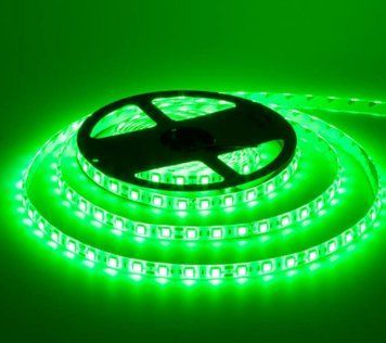 Світлодіодна стрічка 5050 60 LED в силіконі зелена
