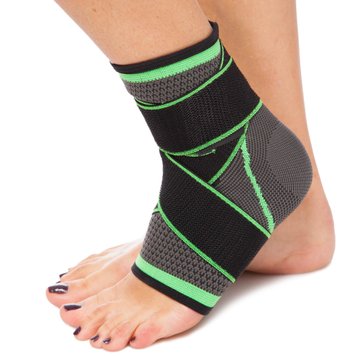 Эластичный фиксатор бандаж для голеностопа с фиксирующим ремнем Ankle Support