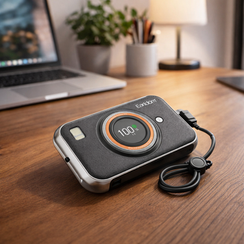 Стильний повербанк Earldom ET-PD56 10000 mAh PD швидка зарядка,Сірий