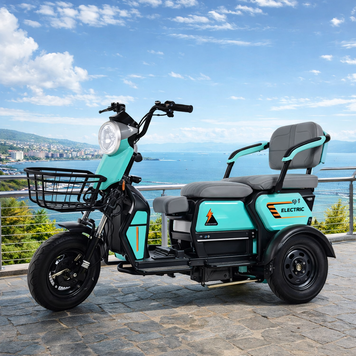 Триколісний електроскутер EVOBIKE Luna TRIO PRO 1200W 60V 23Ah із сидінням, бірюзовий