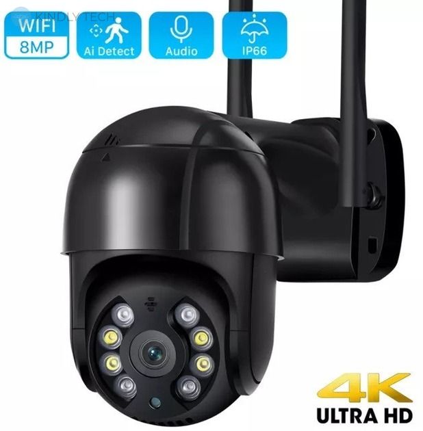 Вулична WIFI камера відеоспостереження Ultra HD OTS911360.8mp 1920 x 1080 Чорна