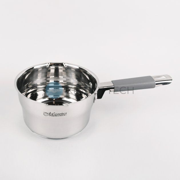 Ківш із нержавіючої сталі з кришкою Maestro MR-3507-16S (1.7 л) (16 см)