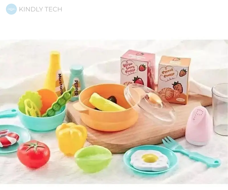 Детская кухня с водой "Кухня маленькой хозяйки" на 65 предметов, Розовая