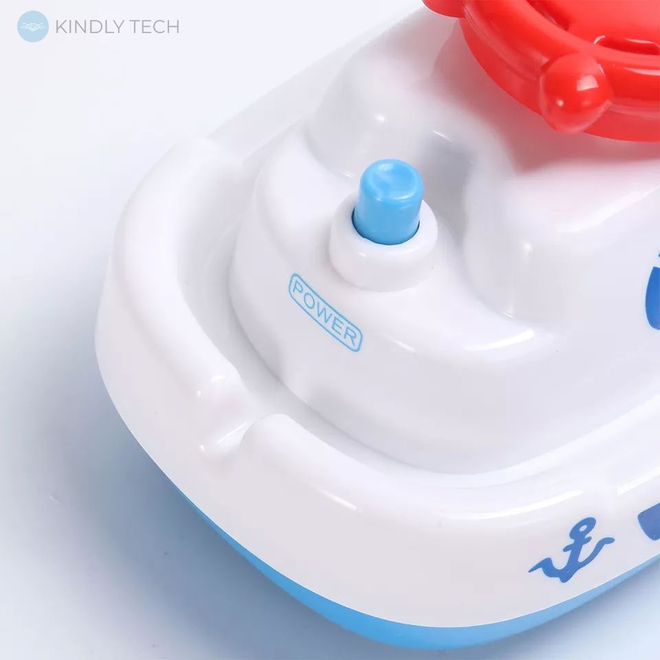 Дитяча іграшка Кораблик-фонтан для купання Spray Water Boat Toys, Білий