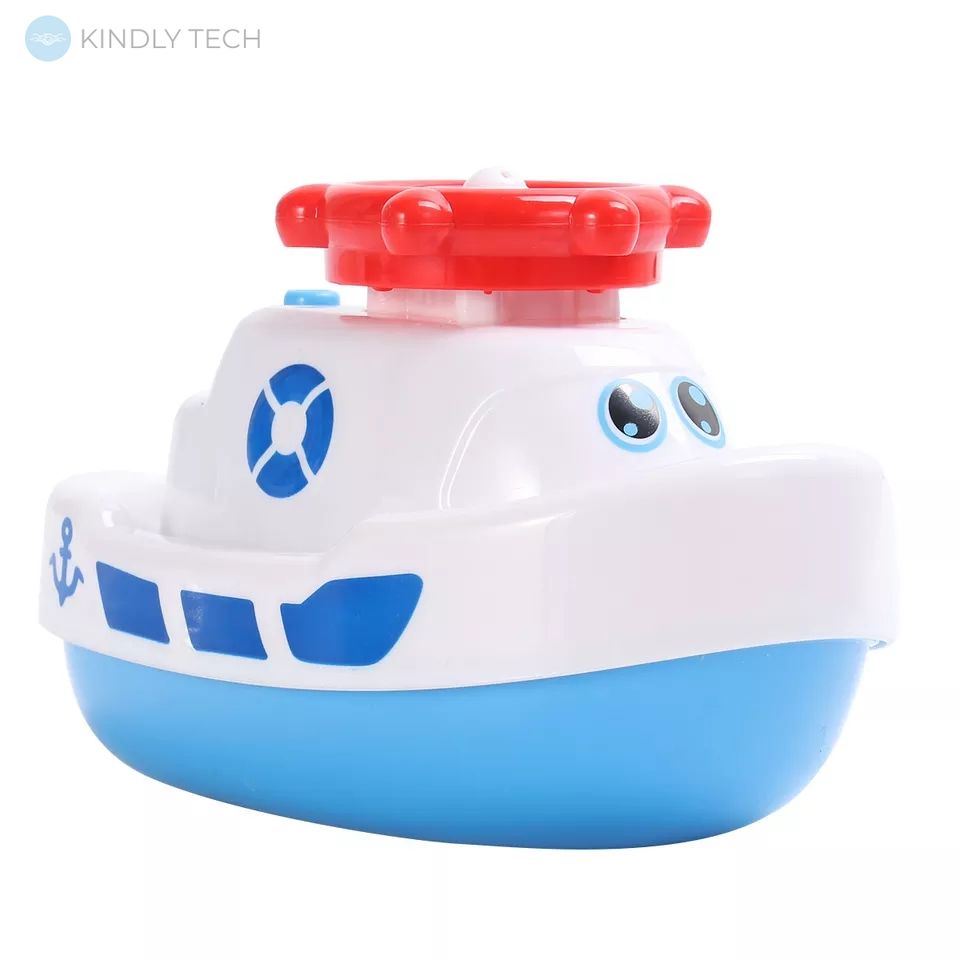 Дитяча іграшка Кораблик-фонтан для купання Spray Water Boat Toys, Білий