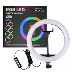 Кольцевая лампа USB, RGB LED, 33 см, MJ-33