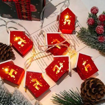 Новогодняя гирлянда 20 LED, 3 м, тёплое белое свечение, USB