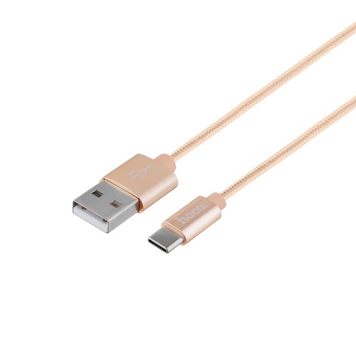 Кабель для зарядки HOCO X2 Type-C Knitted (1 метр), Золотой