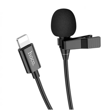 Микрофон-петличка Lightning &mdash; Hoco L14 iP lavalier &mdash; Black